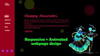HAPPY NAVRATRI 🚩🚩 | A Responsive Animated Web Page Design