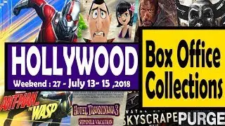 13-15 July ,2018: Box Office Collection in USA & Hollywood |HOTEL TRANSYLVANIA, Antman & SKY SCRAPER