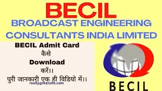 How to Download BECIL Admit Card #becil