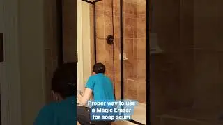 The Proper Way to Use a Magic Eraser to Remove Soap Scum #ProCleaningTool #Shorts