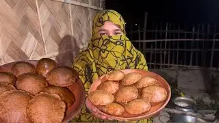 খেজুর গুড়ের ফুলকো ফুলকো পোয়া পিঠা / তেলের পিঠা | malpua pitha recipe || Villfood by Laki