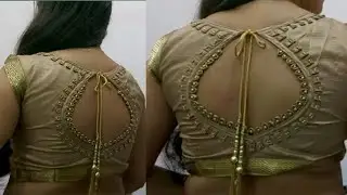 Back neck blouse design easy method cutting and stitching - Kriti fashion designer
