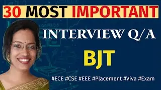 Most Important BJT Concepts for Electronics Interview | #engineering | #interview