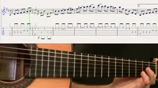 Tutorial Guitarra Danza Paraguaya N°1, video N 2 LENTO Agustín Barrios  Partitura y TAB Sexta Re, D