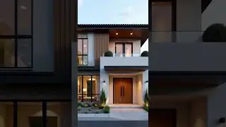 Modern Residential Fa&ccedil;ade Featuring Textured Stone, Wood Cladding, and Dynamic Lighting