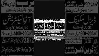 Auto Electrician & Petrol Mechanic Jobs 2024 In Saudi Arabia