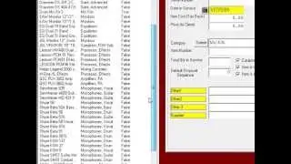 Band Leader software: Equipment and Production - Items and Kits