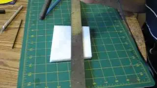 Cutting a groove with a Soldering iron.