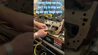 How to resurface cylinder heads at home #diy #chevy #engine #hack #shorts
