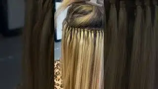 Blond microlinks in 16&rdquo; #microlinks #microlink #extensions #hairstyle #highlights #haircolor