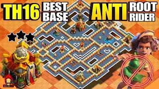 NEW *ANTI 2* STAR TH16 BASE ! ANTI ROOT RIDER & SUPER ARCHER BASE ! NEW TH16 BASE LINK 2024