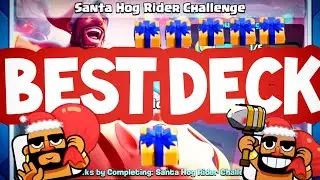 SANTA HOG RIDER CHALLENGE BEST DECK ❄️ CLASH ROYALE ☃️