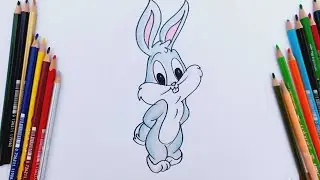 How to draw bugs bunny