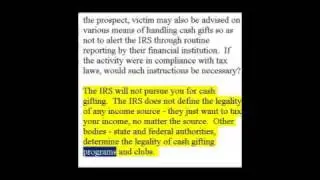 Cash Gifting and The Law - What you should know!