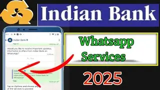 👆 Indian bank whatsapp banking services/how to use Indian bank whatsapp banking/Indian bank whatsapp