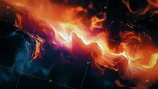 Vivid swirling flames cg animation abstract fire pattern loop