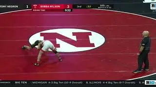 Bubba Wilson Nebraska Husker Wrestling Decision Win vs Tony Negro Arizona State 165 - 2/19/23