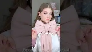Bow Scarf Tutorial 🎀 Follow for more tips! #scarfstyle #scarf #bow #cutestyle #scarffashion