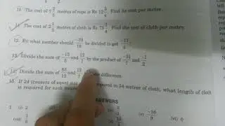 Important questions of rational numbers class 8 maths