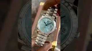 Platinum Rolex Day-Date with the Diamond bezel 🔥