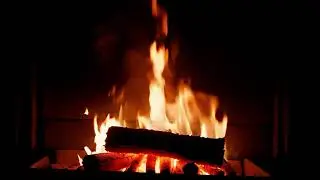 Classic Log Fire in 4K - Relaxing Flames and Crackling Sounds