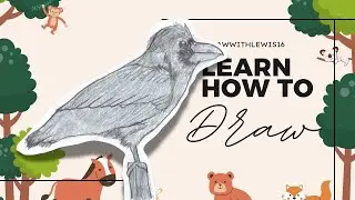 HOW TO DRAW A RAVEN - KIDS VERSION | STEP BY STEP BASICS EASY DRAWING | PENCIL SKETCH