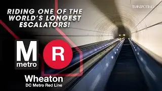 Riding One of the World's Longest Escalators at Wheaton Station | WMATA DC Metro Red Line