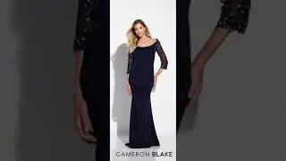 Evening Fashion Trends 2019 | Cameron Blake By Mon Cheri 119658 Embellished Sleeves Evening Dresses