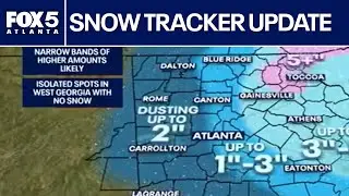 Timeline: Snow moving across Georgia