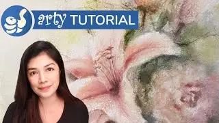 Combining watercolor & pastel in a Floral still life (Iris Babao-Uy)