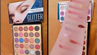 Miss rose 2 eye shadow palettes review and PRICE | Glitter and matt