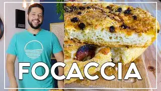 FOCACCIA - Uma receita fácil e rapida que não precisa sovar