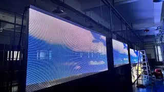 2&times;1m P3.9&times;7.8 High Brightness Transparent LED Display Window Hanging Solution