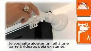 Poser un rail au plafond, au mur et sur une barre à rideaux