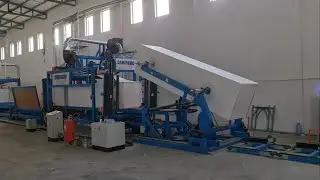 Fully automatic eps cutting line, packaging machine and pack stacking line. Demirg&uuml;&ccedil; eps machines.