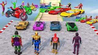 🏎️ Superhero Car Stunt Mega Ramps brings you the ultimate superhero mega ramp car stunt racing 