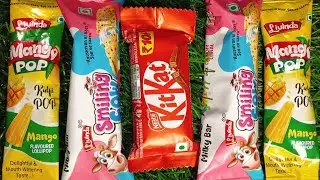 Chocolate & Candy Combo 😍 | KitKat, Smiling Cow & Mango Pop Taste Test 🍫🍭