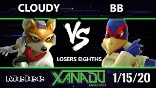 S@X 337 SSBM - BBB (Falco) Vs. Cloudy (Fox) Smash Melee Losers Top 8