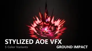 Stylized Ground Impact VFX  AOE Explosion Effect for Unreal Engine 5