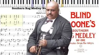 Southern Rag Medley No. 1 by Blind Boone (1908, Ragtime piano)