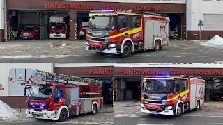 Wyjazd alarmowy zestawu w składzie 303[W]21, 25, 51 do zdarzenia. JRG 3 Warszawa. 