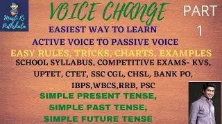 VOICE CHANGE-ACTIVE TO PASSIVE-EXPLAINED IN BENGALI- PART 1- SIMPLE PRESENT, PAST, FUTURE TENSE