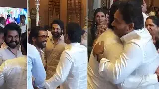 Suriya and Karthi Met YS Jagan @ A Wedding In Chennai