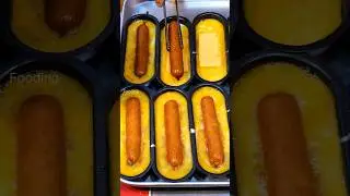 Сытно! Корейский яичный хлеб с колбасой - Корейская уличная еда