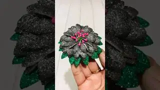 Glitter foam paper flowers 🌺