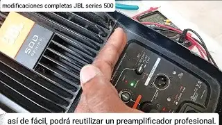 Modificar un amplificador JBL series 500. Conexión 15+- voltaje simétrico.