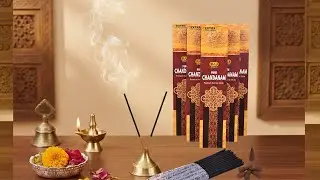 Pure Chandanam Incense Sticks | Long-Lasting Fragrance for Puja & Meditation Rich Sandalwood Aroma