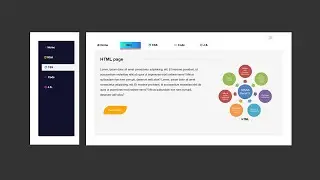 Tab menu bar in horizontal and vertical using CSS