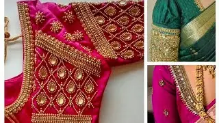 💞💯 New Aari work  Bridal Blouse sleeves Designs | blouse designs new model / #paithanisareeblouse