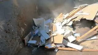Compactor vs Porcelain tile, toilet, and drywall